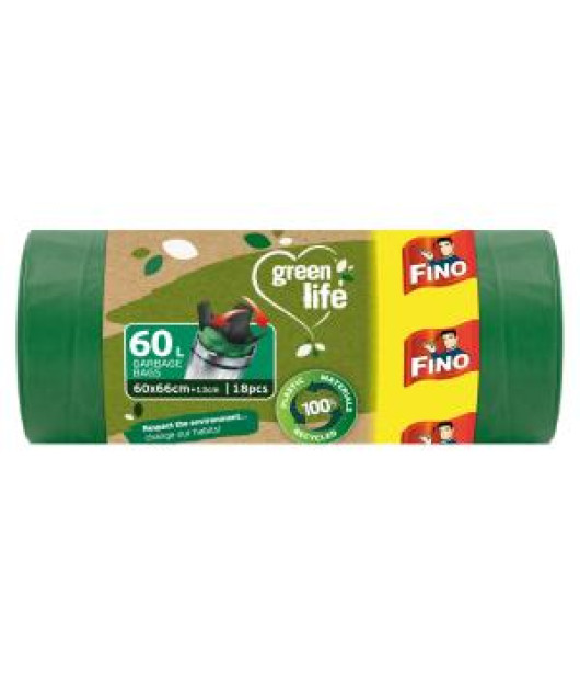 Vrecia zaväzovacie FINO Green Life Easy 60 ℓ, 27 mic., 60 x 66 cm (18 ks) Vrecia zaväzovacie FINO Green Life Easy 60 ℓ, 27 mic., 60 x 66 cm (18 ks)