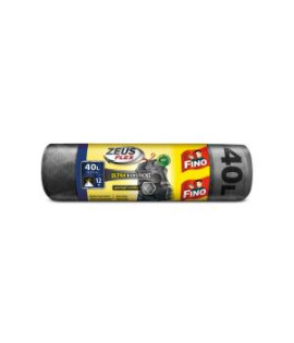 Vrecia zaťahovacie FINO Zeus FLEX 40 ℓ, 32 mic., 55 x 57 cm, strieborné (12 ks)
