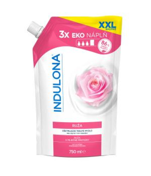 Tekuté mydlo INDULONA náhradná náplň 750 ml Ruža Tekuté mydlo INDULONA náhradná náplň 750 ml Ruža