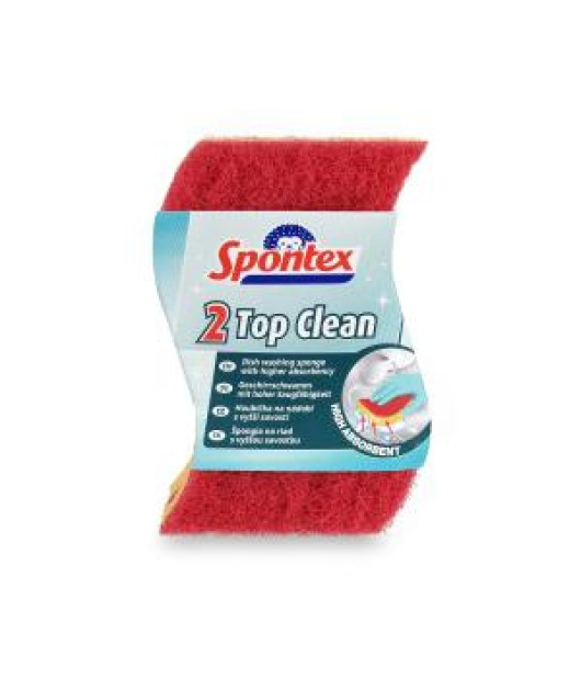 Hubka na riad viskózna Spontex Top Clean 2 kusy Hubka na riad viskózna Spontex Top Clean 2 kusy