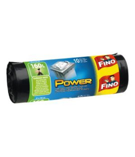Vrecia zaväzovacie FINO Power 160 ℓ, 45 mic., 91 x 110 cm, čierne (10 ks)