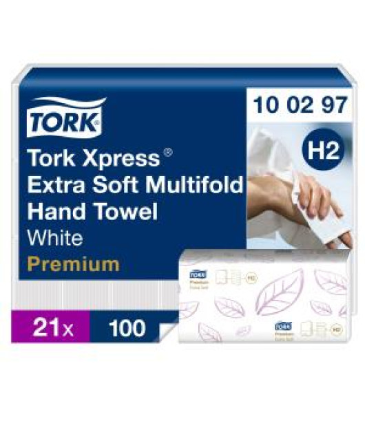 Papierové utierky skladané ZZ 2-vrstv. TORK Xpress Multifold extra jemné H2 (21 bal.) Papierové utierky skladané ZZ 2-vrstv. TORK Xpress Multifold extra jemné H2 (21 bal.)