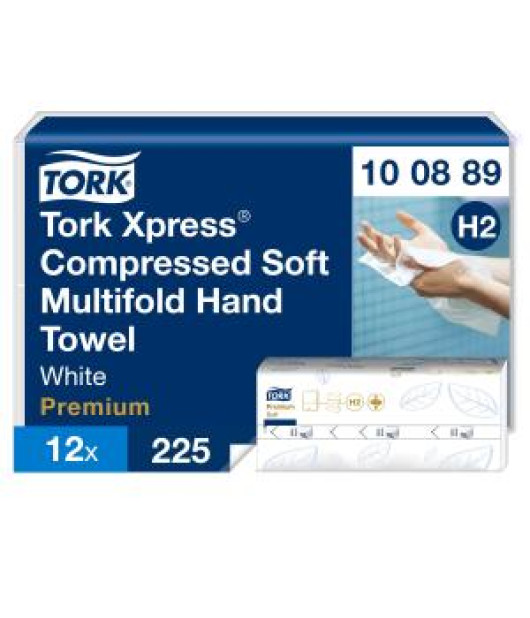 Papierové utierky skladané ZZ 2-vrstv. TORK Xpress Multifold jemné H2 (12 bal. x 225 útrž.)