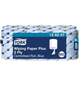 Papierové utierky v rolke so stred. odvíjaním 2-vrstv. TORK Plus modré M2, návin 157,5 m (6 ks)