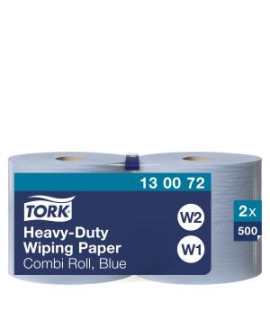 Priemyselné utierky v rolke 2-vrstv. TORK Heavy Duty modré W1/W2, návin 170 m (2 ks)
