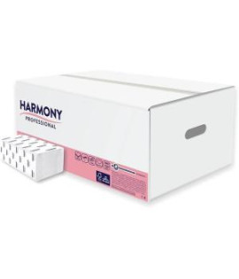 Papierové utierky Harmony skladané V-fold 2-vrstvové, celulóza, biele (20bal.)