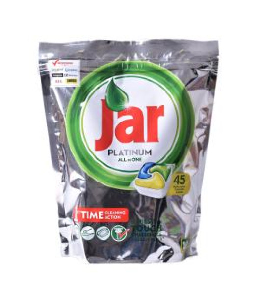 JAR tablety do umývačky riadu Platinum All in One (45ks) Yellow