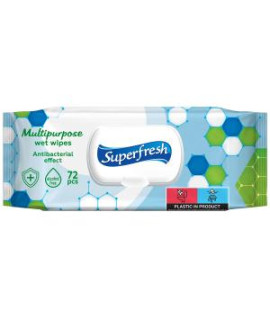 Vlhčené obrúsky Superfresh antibakteriálne 72ks