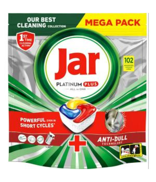 JAR tablety do umývačky riadu Platinum Plus Citrón 102ks