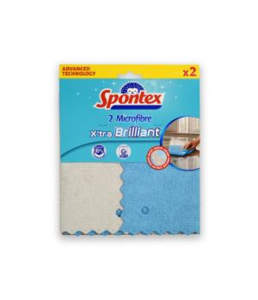 Utierka z mikrovlákna Spontex X’tra Brilliant 2 ks Utierka z mikrovlákna Spontex X’tra Brilliant 2 ks