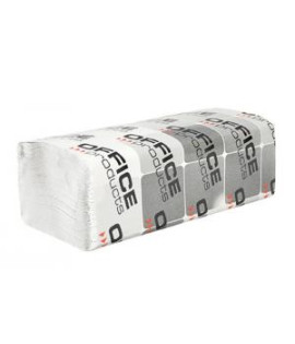 Papierové utierky Office Products ZZ 1-vrstvové biele recykel (20 bal.)