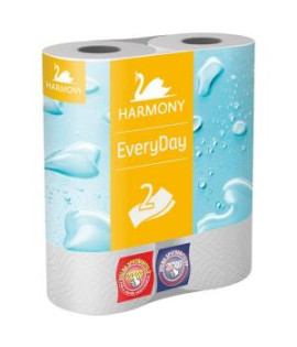 Kuchynské utierky 2-vrstvové HARMONY Everyday/Praktik, návin 11 m (2 ks)