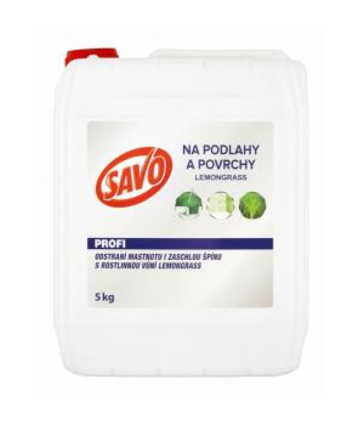 Savo PROFI na podlahy a povrchy 5kg Lemongrass Savo PROFI na podlahy a povrchy 5kg Lemongrass