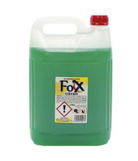 Čistiaci prostriedok na riad a upratovanie Fox citrón 5l Čistiaci prostriedok na riad a upratovanie Fox citrón 5l