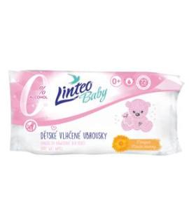Vlhčené obrúsky Linteo Baby s nechtíkom lekárskym, 72 ks