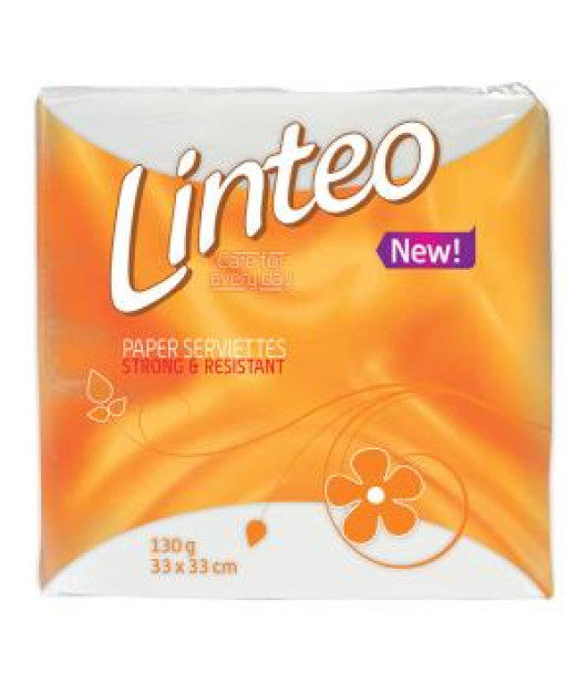 Papierové servítky 1-vrstvové Linteo Classic 33x33cm, 130gr, biele Papierové servítky 1-vrstvové Linteo Classic 33x33cm, 130gr, biele