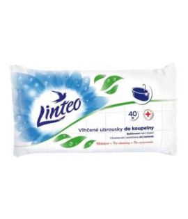 Vlhčené obrúsky Linteo do kúpeľne, 40 ks