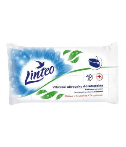 Vlhčené obrúsky Linteo do kúpeľne, 40 ks Vlhčené obrúsky Linteo do kúpeľne, 40 ks