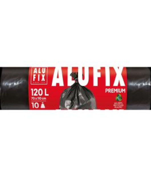 Vrecia na odpadky Alufix PROFI 120 ℓ , 45mic., 70 x 110 cm, čierne, LDPE, 10 ks Vrecia na odpadky Alufix PROFI 120 ℓ , 45mic., 70 x 110 cm, čierne, LDPE, 10 ks