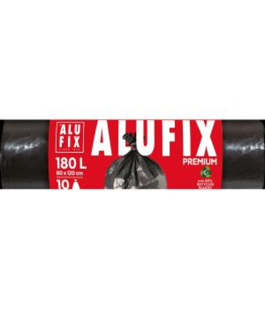Vrecia na odpadky Alufix PROFI 180 l / 10 ks, 45mic., 80 x 120 cm, čierne, LDPE Vrecia na odpadky Alufix PROFI 180 l / 10 ks, 45mic., 80 x 120 cm, čierne, LDPE