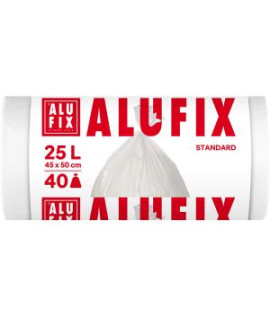 Vrecia na odpadky Alufix 25 ℓ, 40ks 10mic, HDPE 50x45cm, biele, HDPE