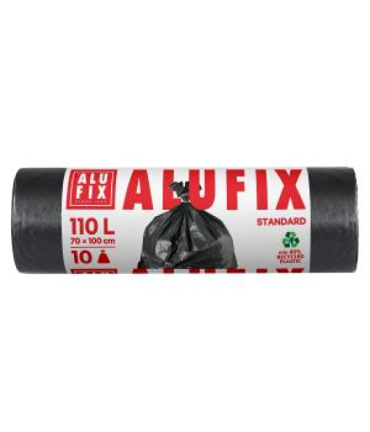 Vrecia na odpadky Alufix 110 ℓ 10ks 27mic, LDPE 70x100cm čierne