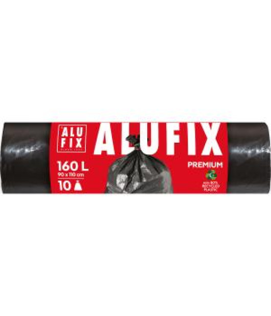 Vrecia na odpadky Alufix PROFI 160 ℓ, 10ks, 45mic, LDPE 90x110cm, čierne Vrecia na odpadky Alufix PROFI 160 ℓ, 10ks, 45mic, LDPE 90x110cm, čierne