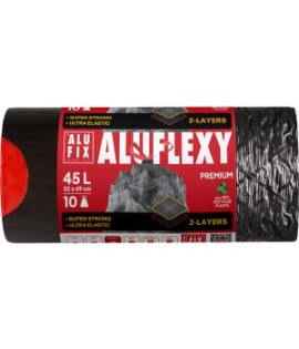 Vrecia na odpadky zaťahovacie Alufix 45 ℓ 10 ks, 28mic, LDPE