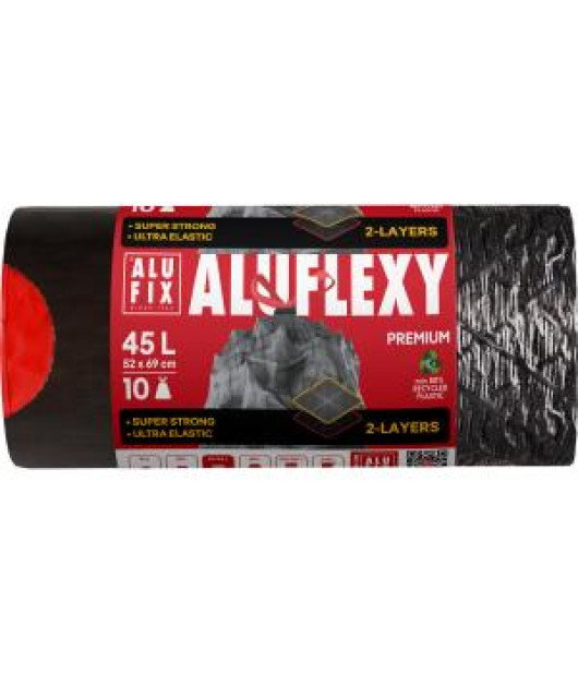 Vrecia na odpadky zaťahovacie Alufix 45 ℓ 10 ks, 28mic, LDPE Vrecia na odpadky zaťahovacie Alufix 45 ℓ 10 ks, 28mic, LDPE