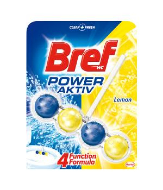 Bref Power Aktiv WC závesný blok tuhý 50 g lemon