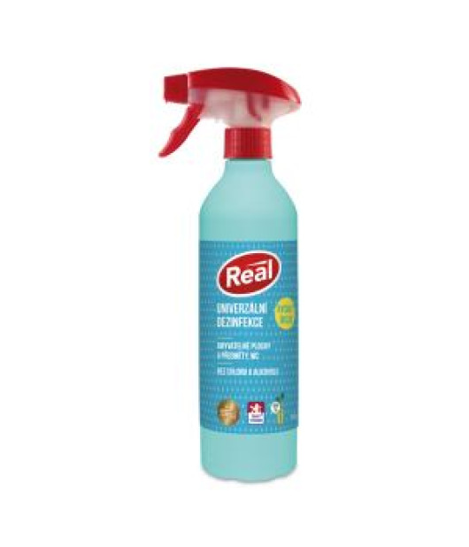 REAL univerzálny dezinfekčný a čistiaci sprej, 550g REAL univerzálny dezinfekčný a čistiaci sprej, 550g