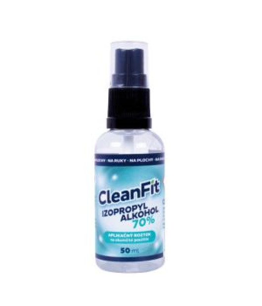 CleanFit alkoholový roztok IZOPROPYLALKOHOL 70% s rozprašovačom 50 ml