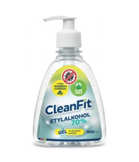 CleanFit dezinfekčný gél 70% citrus na ruky s pumpičkou 300 ml CleanFit dezinfekčný gél 70% citrus na ruky s pumpičkou 300 ml