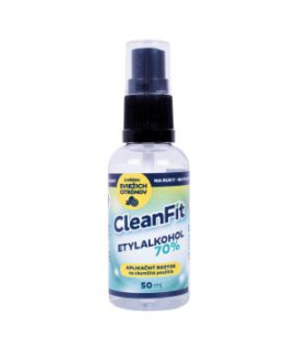 CleanFit dezinfekčný roztok Etylakohol 70% citrus s rozprašovačom 50 ml