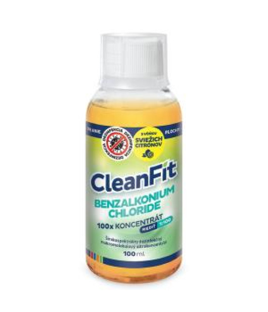 Cleanfit ultrakoncentrát - Benzalkonium Chloride dezinfekčný 100 ml Cleanfit ultrakoncentrát - Benzalkonium Chloride dezinfekčný 100 ml