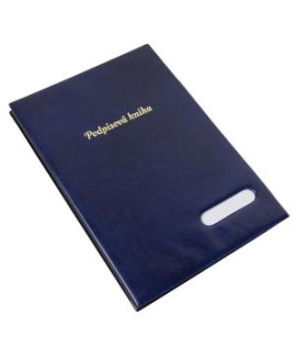 Podpisová kniha plastová 14 KARTON PP modrá