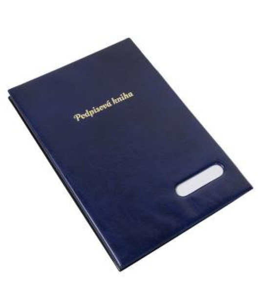 Podpisová kniha plastová 14 KARTON PP modrá