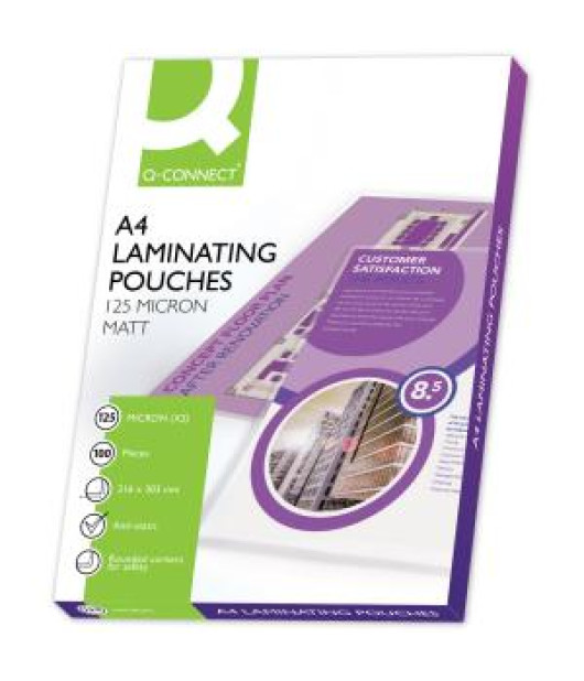 Laminovacie fólie Q-CONNECT 216x303 A4 125mic. matné Laminovacie fólie Q-CONNECT 216x303 A4 125mic. matné