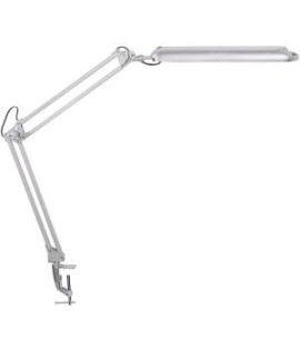 Lampa stolná LED MAUL Atlantic so svorkou strieborná