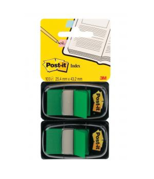 Záložky Post-it Index široké 25,4x43,2 zelená 2ks Záložky Post-it Index široké 25,4x43,2 zelená 2ks