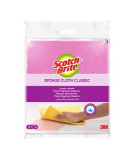 Utierka hubková celulózová Scotch-Brite vysokou absorpciou, prateľná, 3 ks