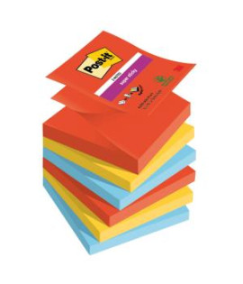 Samolepiace Z-bločky Post-it Super Sticky PLAYFUL, veľkosť 76x76 mm, 6 bločkov po 90 lístkov