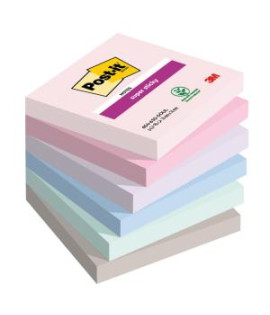 Samolepiaci bloček Post-it Super Sticky SOULFUL, veľkosť 76x76 mm, 6 bločkov po 90 lístkov