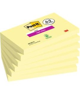 Silný samolepiaci bloček Post-it,76mm x 127mm, 90 lístkov v bločku, 6 bločkov v balení