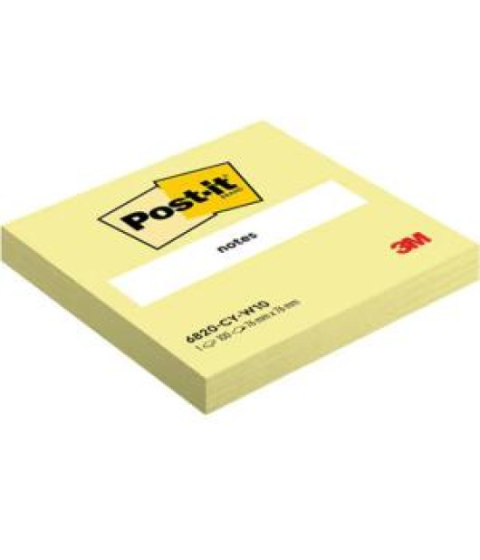 Samolepiaci bloček Post-it,76mm x 76mm, 100 lístkov v bločku, kanárikovo žltý