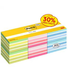 Samolepiace bločky v kocke Post-it,76 mm x 76 mm, 450 lístkov v bločku, 6 bločkov v balení