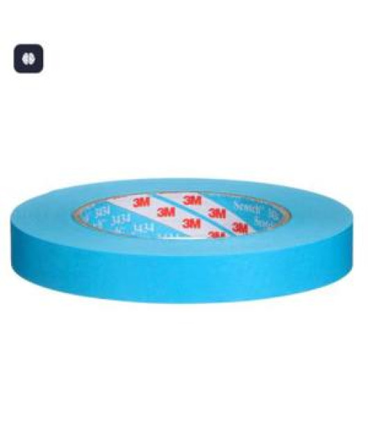Maskovacia krepová páska 3M 3434 18mm x 50m modrá Maskovacia krepová páska 3M 3434 18mm x 50m modrá