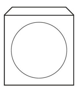Obálky na CD 125x125 s okienkom 100 ks