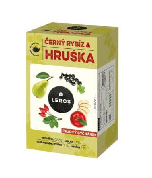 Čaj LEROS ovocný Čajová chvíľka čierna ríbezľa & hruška HB 20 x 2,5 g