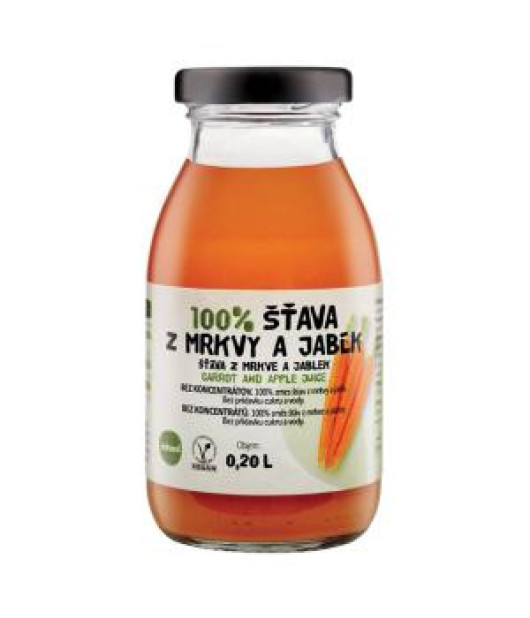 ZDRAVO šťava 100% mrkvovo-jablková 10 x 0,2 ℓ NEVRATNÉ SKLO ZDRAVO šťava 100% mrkvovo-jablková 10 x 0,2 ℓ NEVRATNÉ SKLO